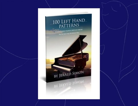 Jerald Simon 100 left hand patterns christmas piano book cover